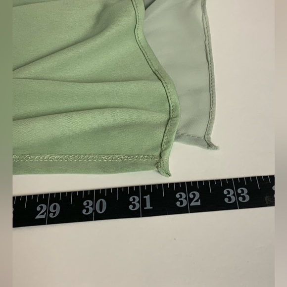 Levkoff gown SZ 16 green prom formal wedding black-tie elegant maxi deep V-neck - Picture 11 of 11